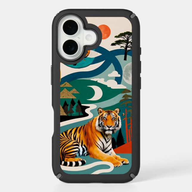 five-colored brilliant tiger speck iPhone case (Front)