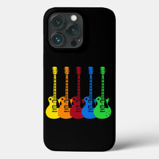 Five Colorful Electric Guitars iPhone 13 Pro Case