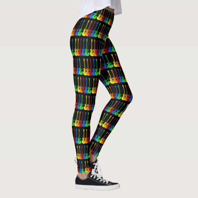Five Colorful Electric Guitars  Leggings (Right)