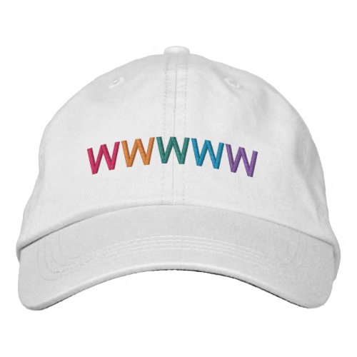 Five Colorful Rainbow Letters Personalizable Name Embroidered Baseball Cap