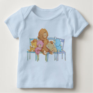 Five Cuddly and Colorful Bears On Chairs Baby T-Shirt