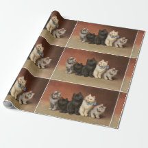 Five Cute Kittens Wrapping Paper