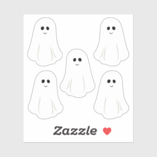Five Cute Little Ghosts Sticker