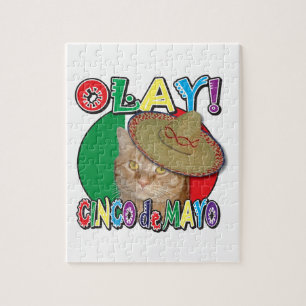 Five de Mayo Flag of Mexico Jigsaw Puzzle