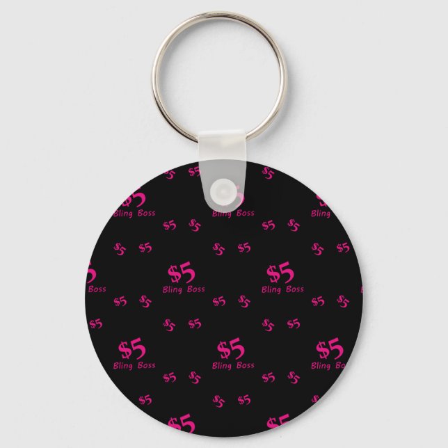 Five Dollar Bling Boss Keychain (Front)