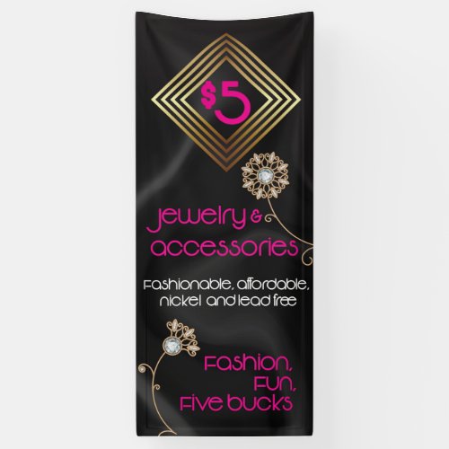 Five Dollars Jewelry and accessories event banner
