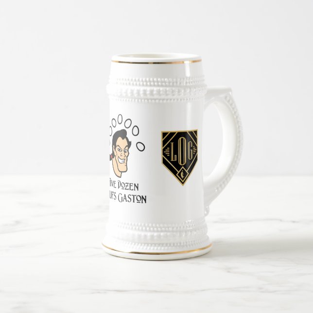 Five Dozen Ouefs Gaston/Gents FF Logo Stein (Front Right)
