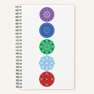 Five Elements Collage Mandala Multi-Color Notebook