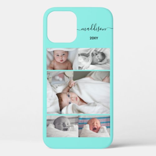 Five Family Photo Collage New Baby Case_Mate iPhon iPhone 12 Case