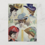 Five Fantastic Hats Postcard