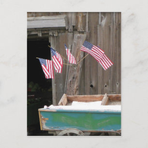 Five Flags and Barn Postcard
