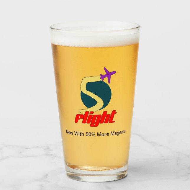 Five Flight (5 Flight) Beer. Glass (Front Filled)
