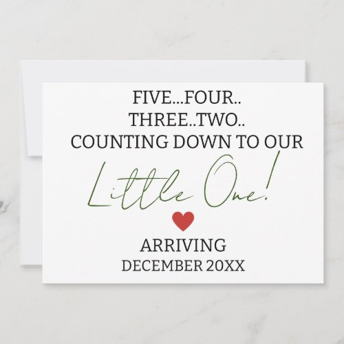 FIVE FOUR THREE TWO Counting down to pregnancy  Announcement