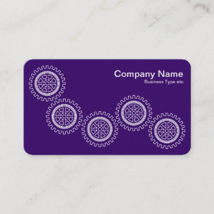 Five Gears - Deep Purple - Gray Back Business Card