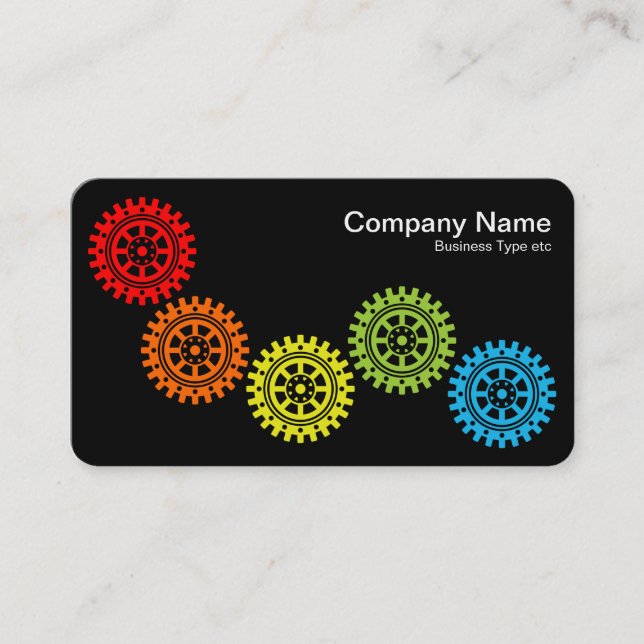 Five Gears II - Spectrum - Gray Back Business Card (Front)