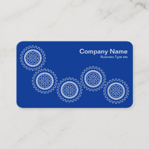 Five Gears - Navy Blue - Gray Back Business Card