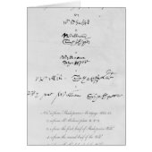 Five Genuine Autographs of William Shakespeare (Front)