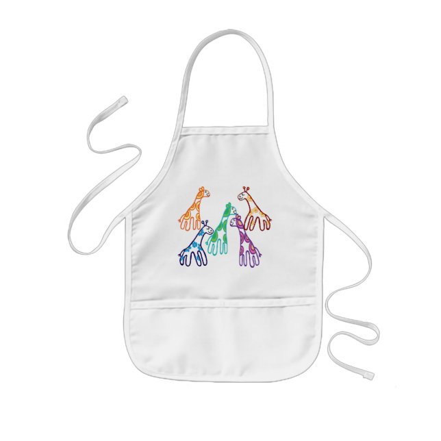 Five giraffes kids' apron (Front)