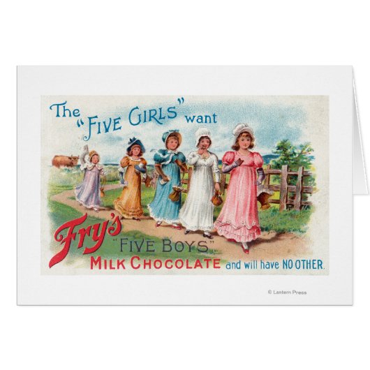 Five Girls Want Fry's Five Boys Milk Chocolate (Front Horizontal)