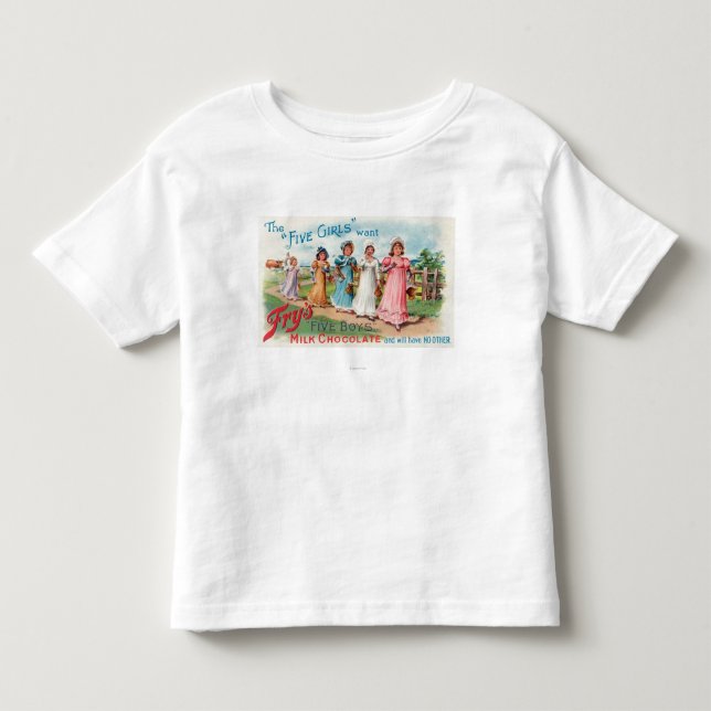 Five Girls Want Fry's Five Boys Milk Chocolate Toddler T-shirt (Front)