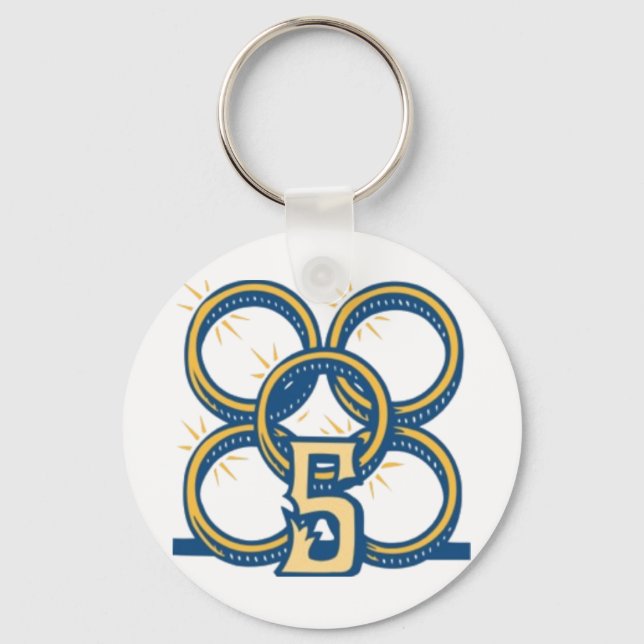 Five Gold Rings! Keychain (Front)
