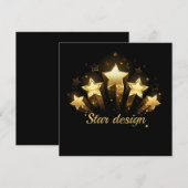 Five gold stars on black (Front/Back)
