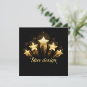 Five gold stars on black (Standing Front)