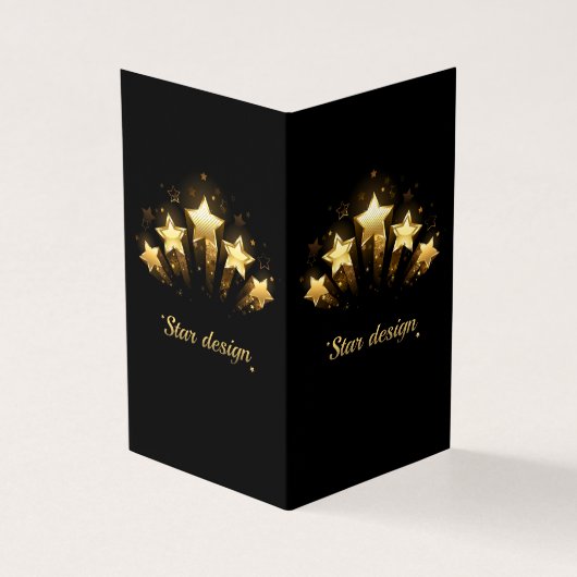 Five gold stars on black (Outside)