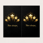 Five gold stars on black (Outside Unfolded)