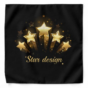 Five gold stars on black bandana