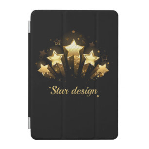 Five gold stars on black iPad mini cover