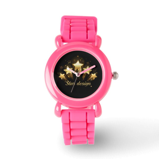 Five gold stars on black watch (Front)