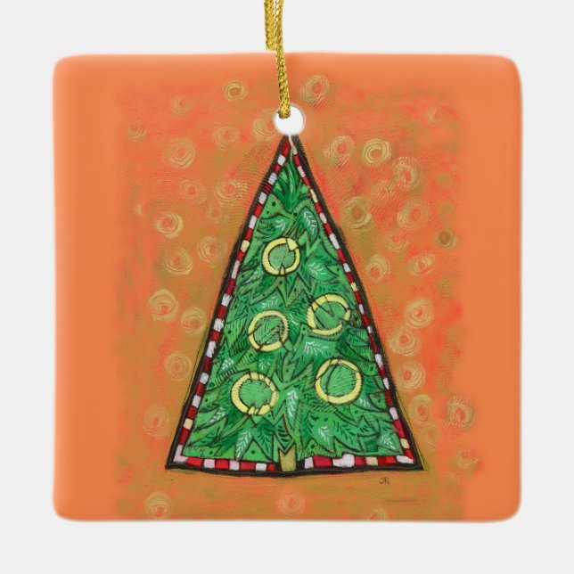 Five Golden Rings Christmas ornament (Front)