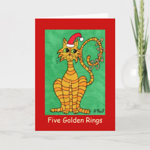 Five Golden Rings Holiday Card