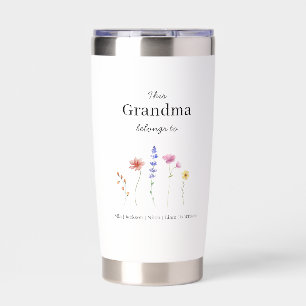 Five Grandchildren Personalized Coffee Mug Insulated Tumbler