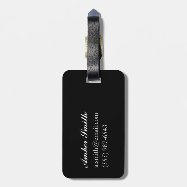 Five Green Apples Luggage Tag (Back Vertical)