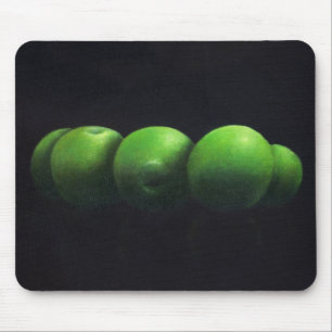 Five Green Apples Mouse Pad