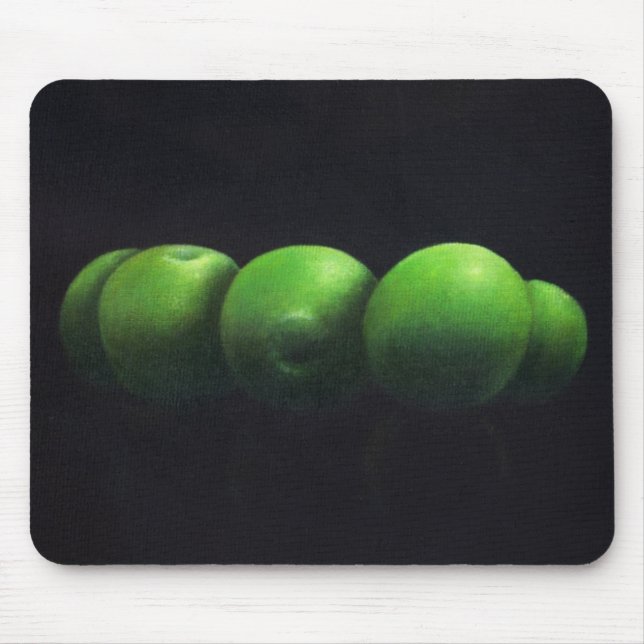 Five Green Apples Mouse Pad (Front)