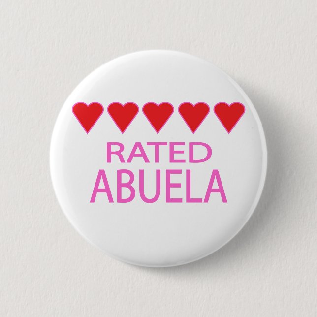 Five Heart Abuela Button (Front)