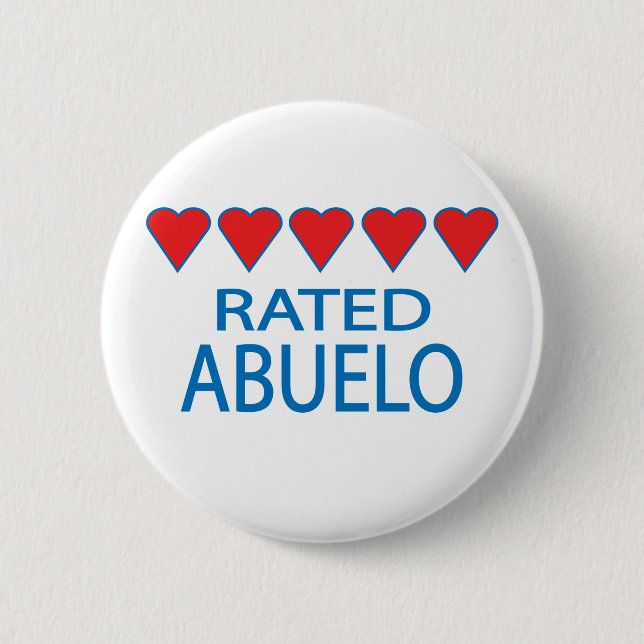 Five Heart Abuelo Button (Front)