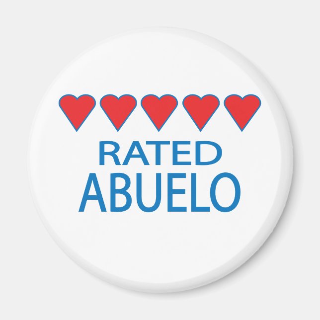 Five Heart Abuelo Magnet (Front)