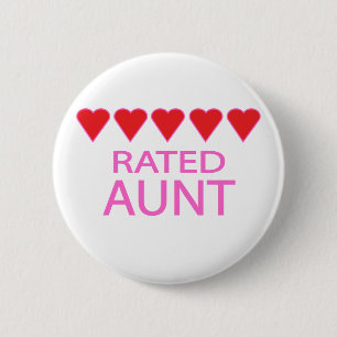 Five Heart Aunt Button