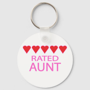 Five Heart Aunt Keychain