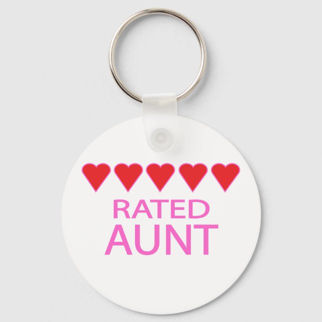 Five Heart Aunt Keychain (Front)
