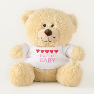 Five Heart Baby Teddy Bear