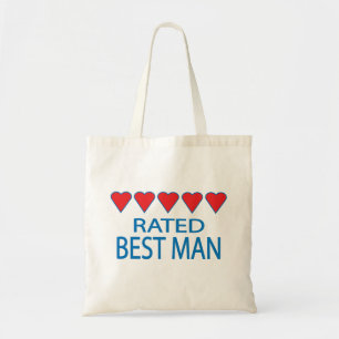 Five Heart Best Man Tote Bag