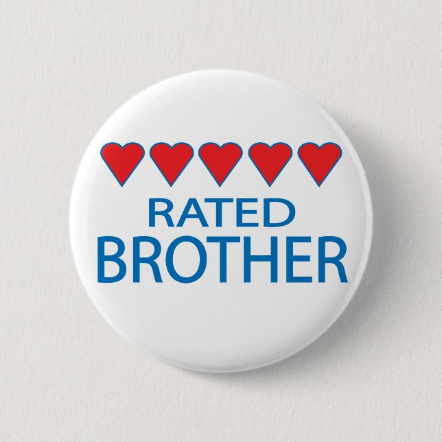 Five Heart Brother Button (Front)