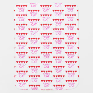 Five Heart Cat Baby Blanket