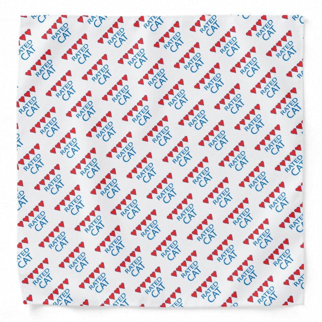 Five Heart Cat Bandana (Front)