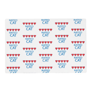 Five Heart Cat Bowl Placemat